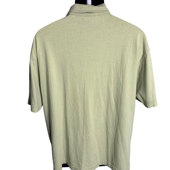 Vintage 90s Astral Freaks Short Sleeve Shirt L Green Hook Loop Pocket RARE - Picture 6 of 8